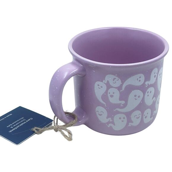 NWT Pink Ghost Mugs by Full Moon Furnishings - Set of Two - Camp - Matte - Picture 6 of 11